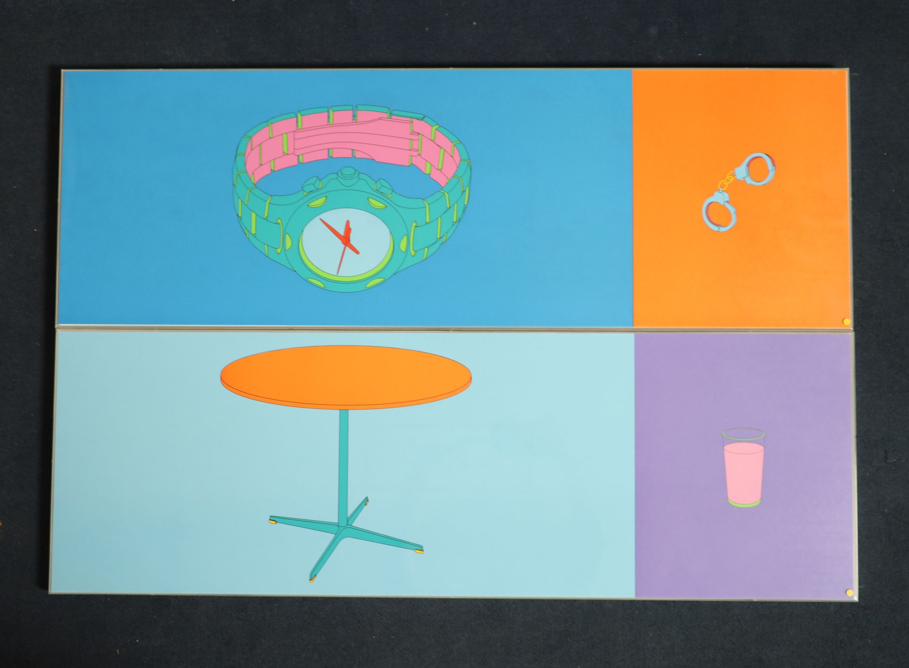 Michael Craig-Martin (Irish, 1941-), Folio, 2004, Set of 12 screenprints, 33 x 100cm.
